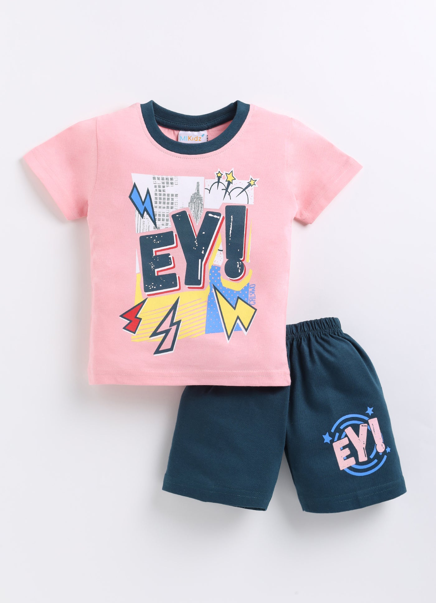 Mars Infiniti Boys Pure Cotton Half Sleeve T-shirt & Shorts Set