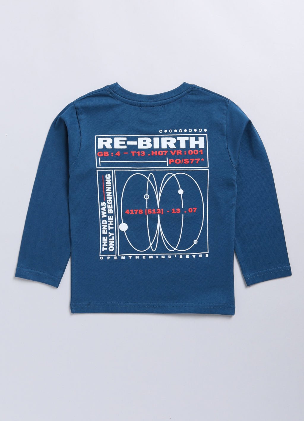 Mars Infiniti Boys Printed Pure Cotton Regular T Shirt (Dark Blue, Pack of 1)