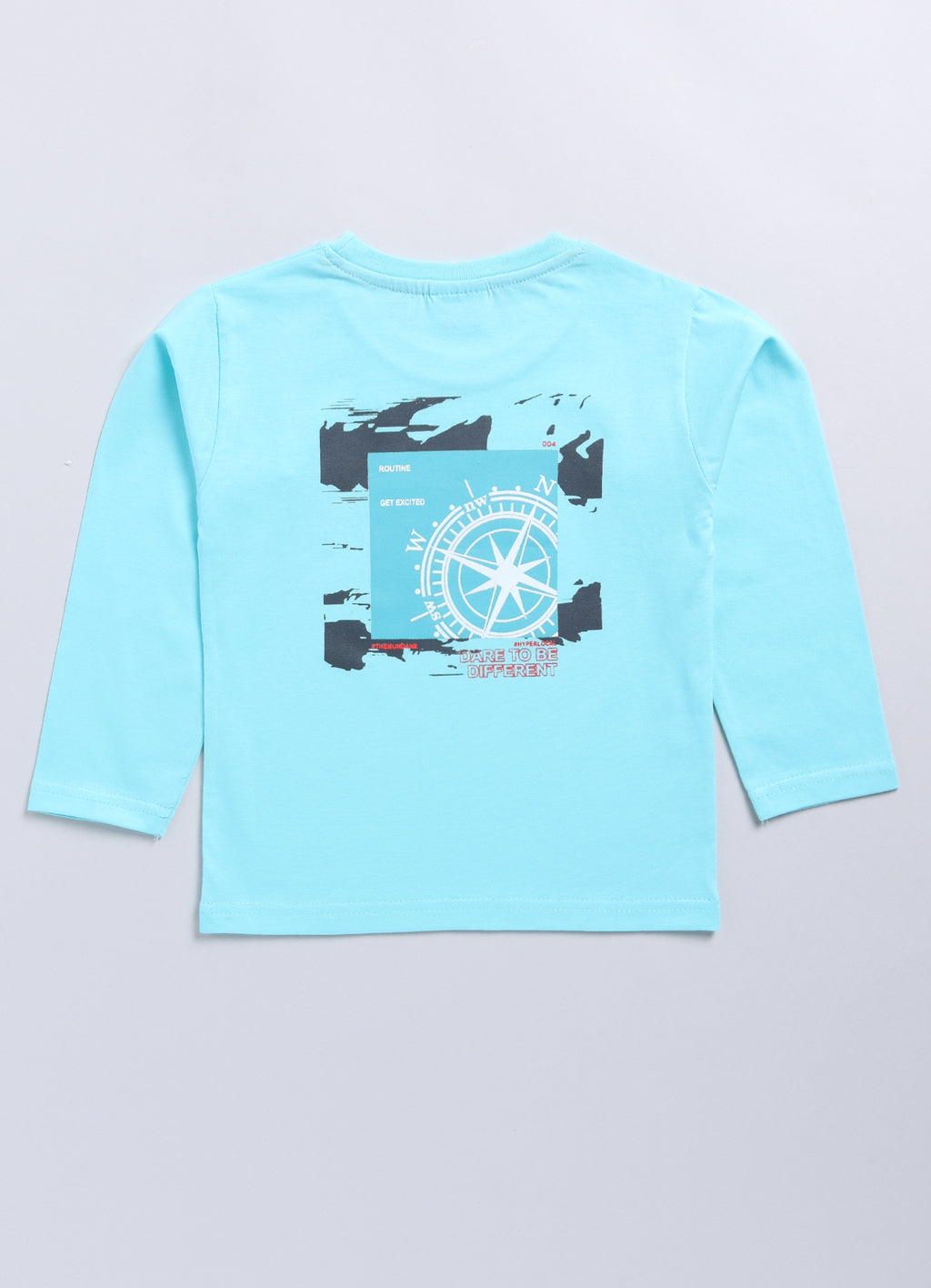 Mars Infiniti Boys Printed Pure Cotton Regular T Shirt (Light Blue, Pack of 1)