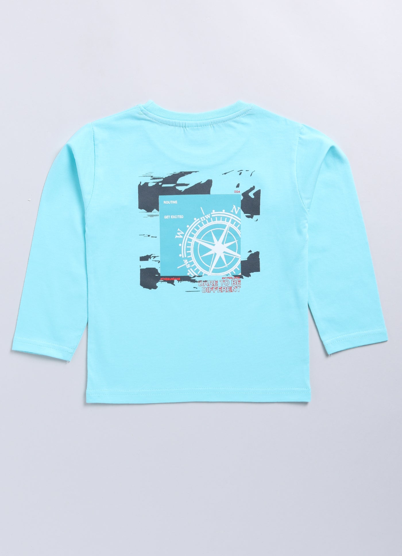 Mars Infiniti Boys Printed Pure Cotton Regular T Shirt (Light Blue, Pack of 1)