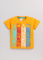 Mars Infiniti Boys & Girls Graphic Print Pure Cotton Regular T Shirt - Pack of 3