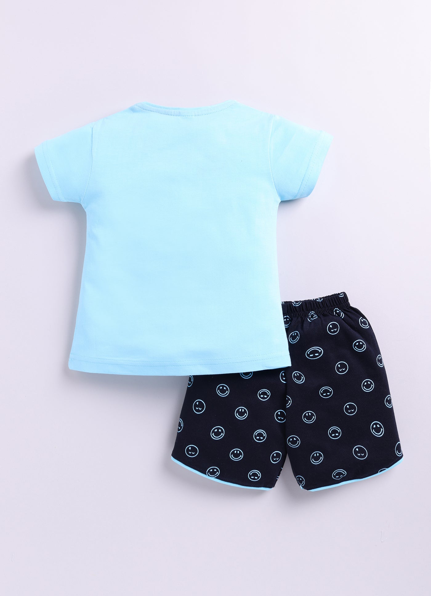 Mars Infiniti Baby Girls Casual Top Shorts (sky blue, navy blue)