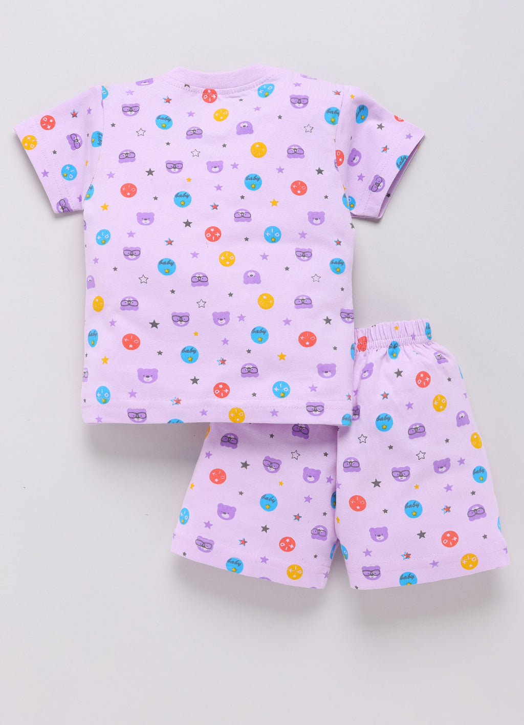 Mars Infiniti Baby Boys Pure Cotton Half Sleeve shoulder buttoned T-shirt & Shorts Set