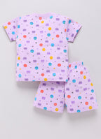 Mars Infiniti Baby Boys Pure Cotton Half Sleeve shoulder buttoned T-shirt & Shorts Set
