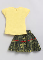 Mars Infiniti Girls Casual Top Skirt (Yellow)