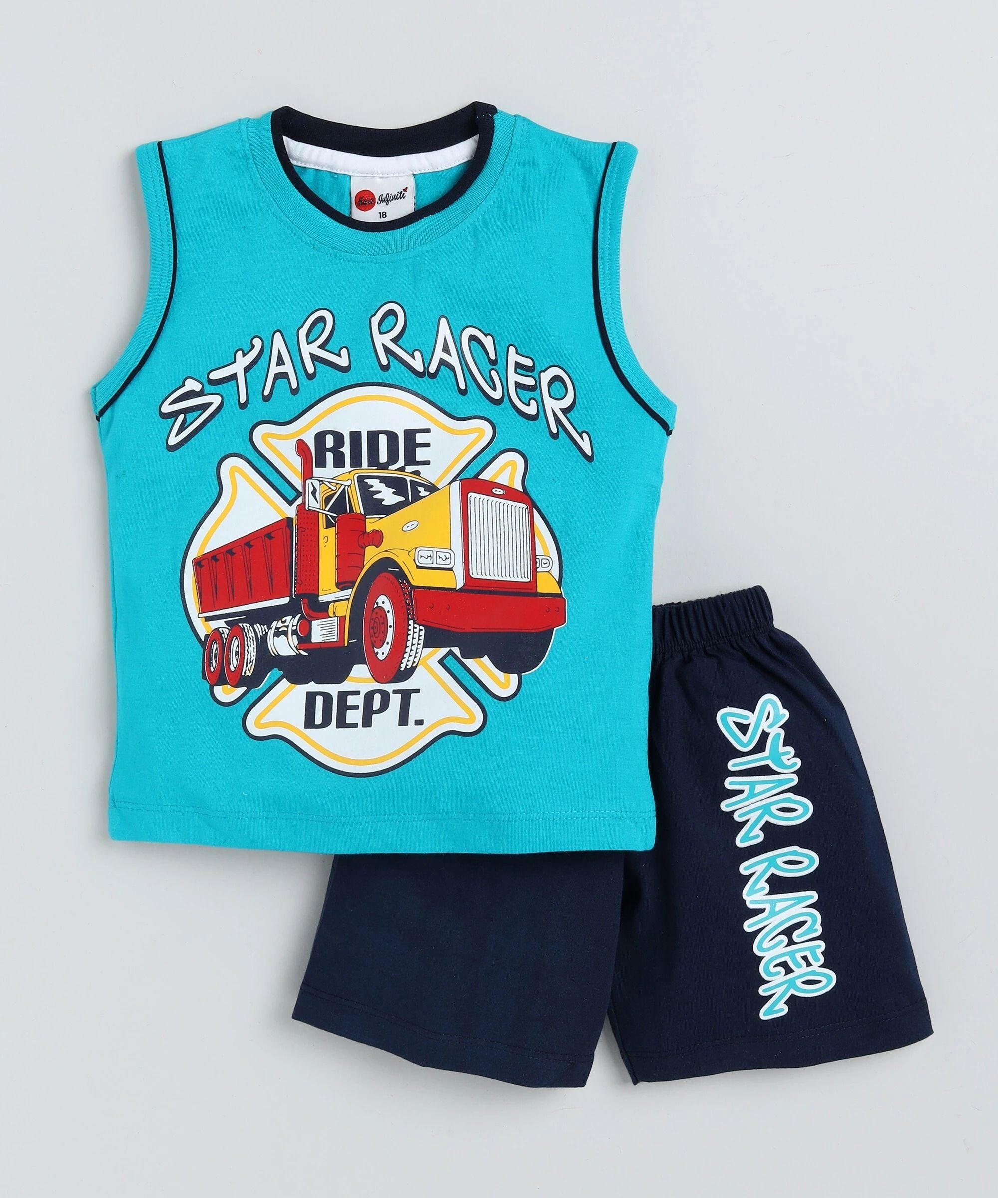 Mars Infiniti Boys Casual T-shirt Shorts (Maroon_Olive_Blue)
