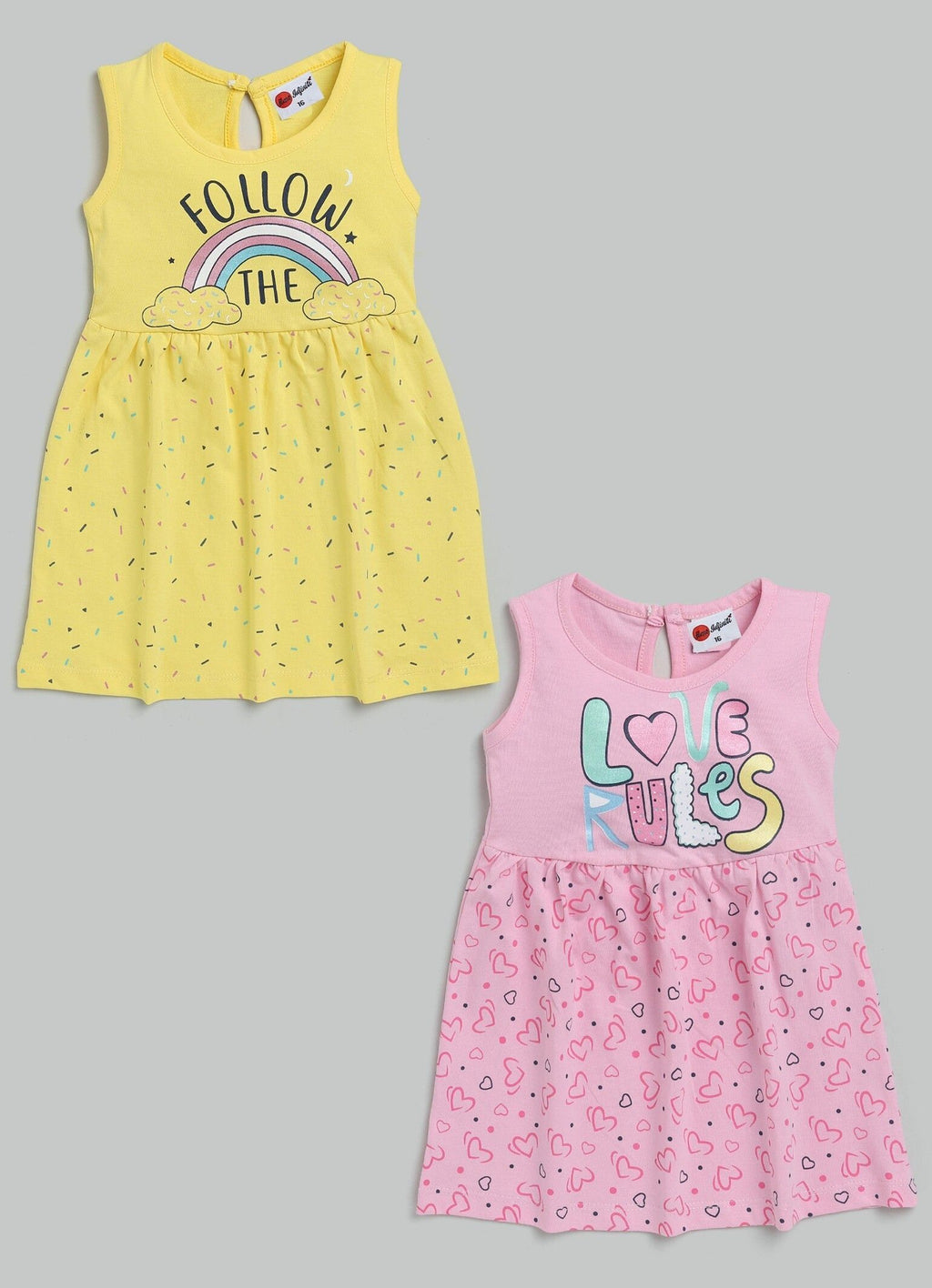 Mars Infiniti Baby Girls Midi/Knee Length Casual Dress (Multicolor, Sleeveless)