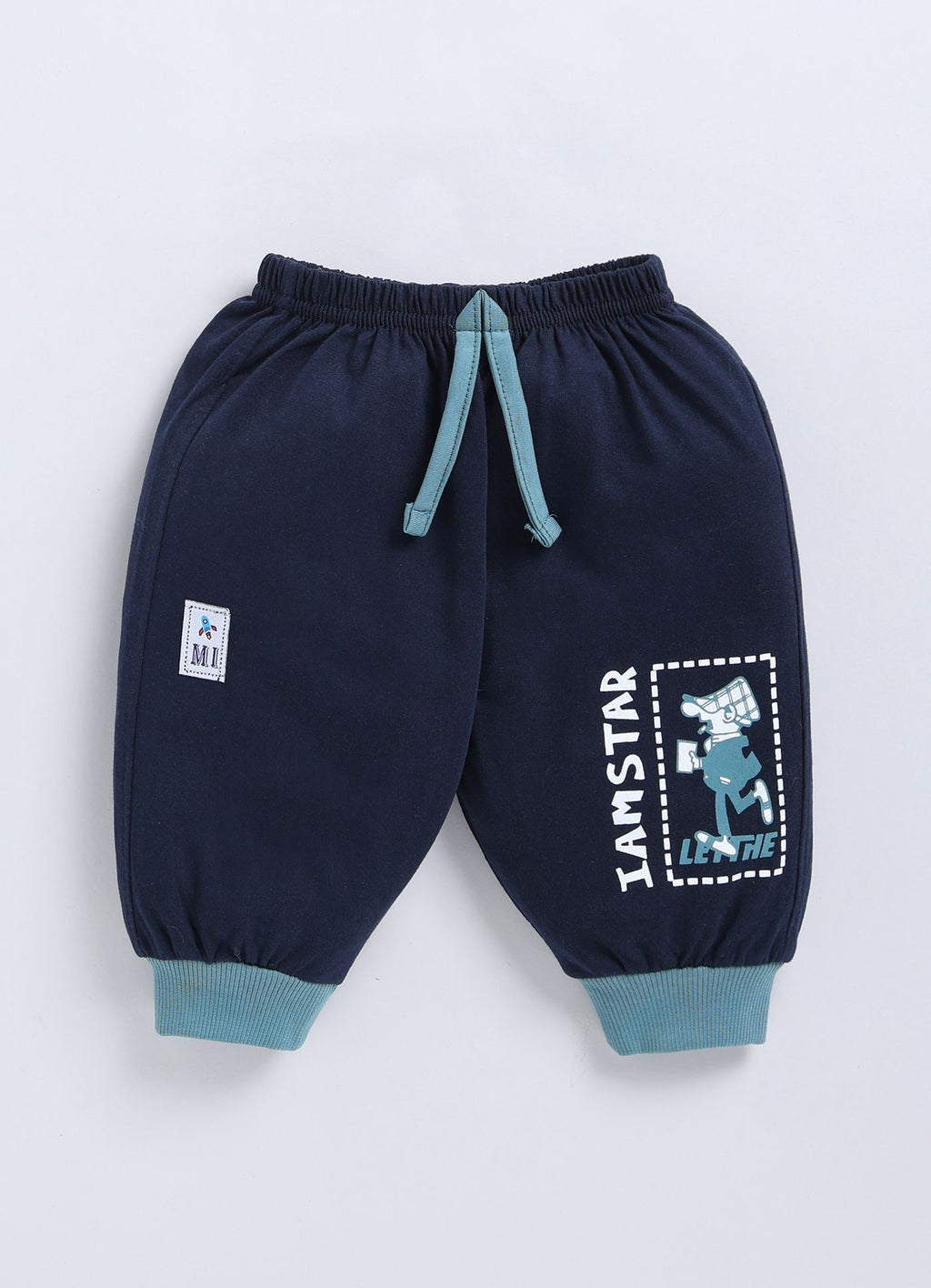 Mars Infiniti Boys & Girls Casual T-shirt Three Fourth Pant (Navy Blue, Teal)