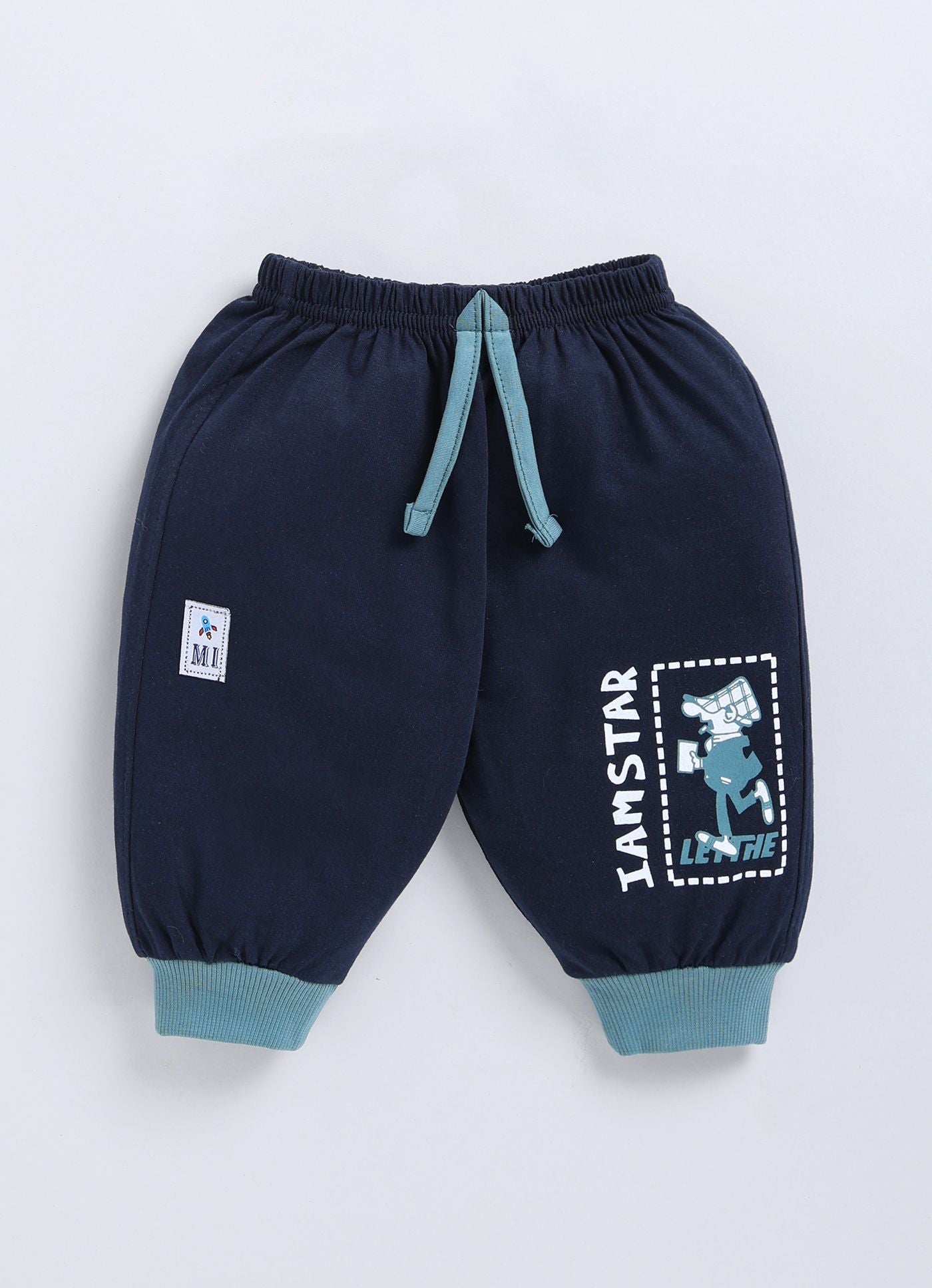 Mars Infiniti Boys & Girls Casual T-shirt Three Fourth Pant (Navy Blue, Teal)