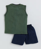Mars Infiniti Boys & Girls Casual T-shirt Shorts (Olive)