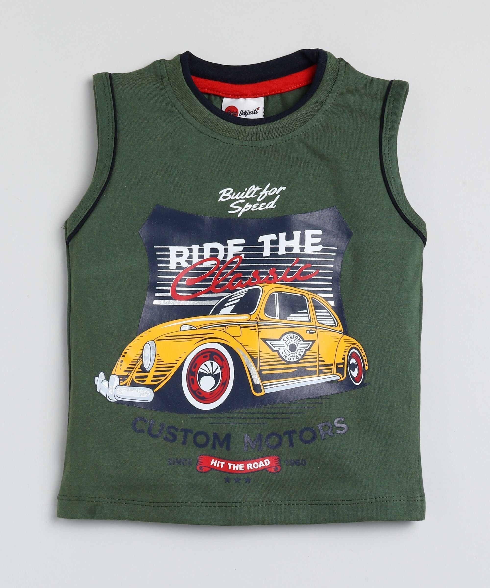 Mars Infiniti Boys & Girls Casual T-shirt Shorts (Olive)
