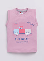 Mars Infiniti Boys & Girls Casual T-shirt Shorts (Pink, Melange)
