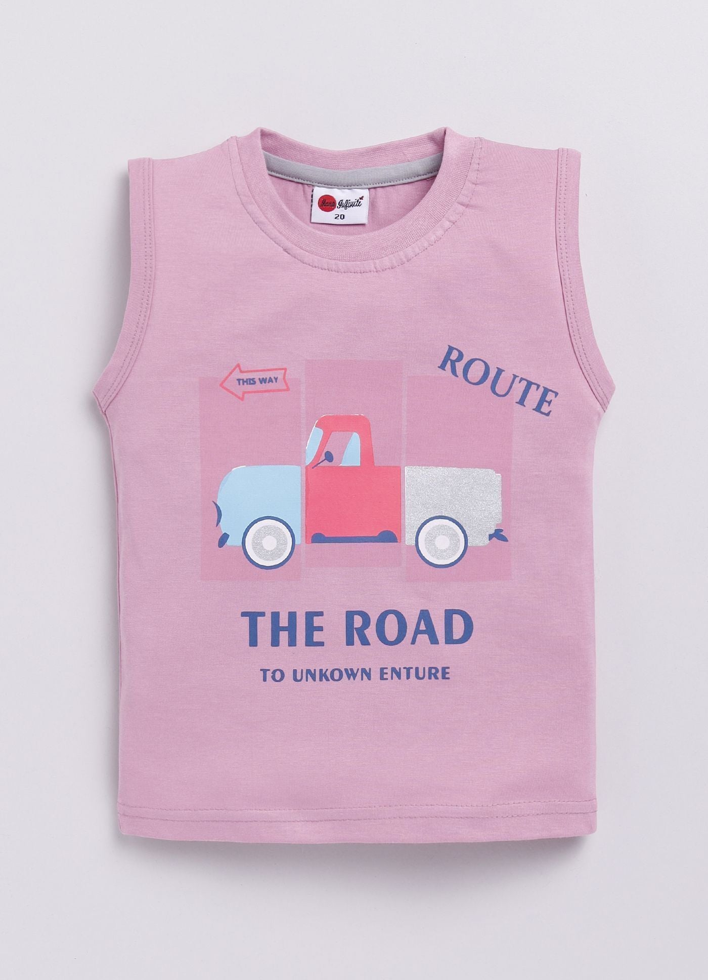 Mars Infiniti Boys & Girls Casual T-shirt Shorts (Pink, Melange)