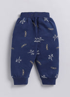 Mars Infiniti Boys & Girls Casual Sweatshirt Track Pants (Beige, Deep Blue)