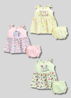 Mars Infiniti Baby Girls Casual Top Panty (lemon yellow, light green, peach)