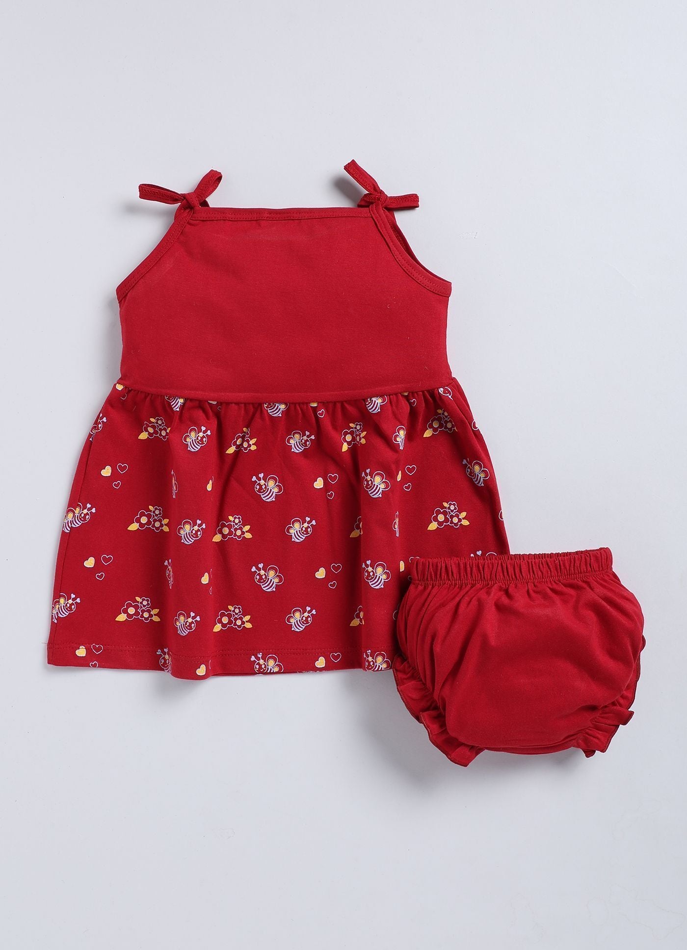 Mars Infiniti Baby Girls Casual Dress Panty (Deep Red)