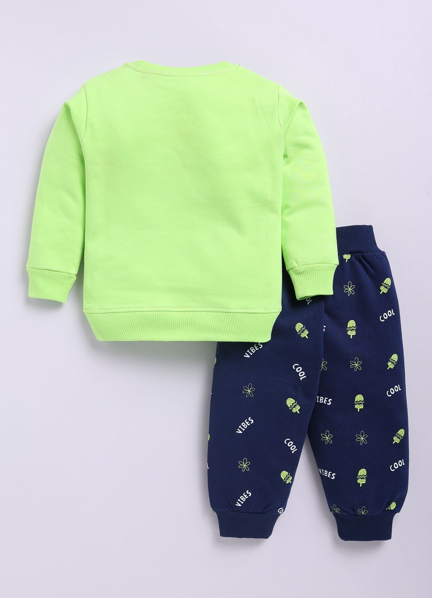 Mars Infiniti Boys & Girls Casual Sweatshirt Track Pants (Light Green, Deep Blue)