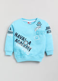 Mars Infiniti Full Sleeves Roundneck Winter Sweatshirt, Aqua Blue