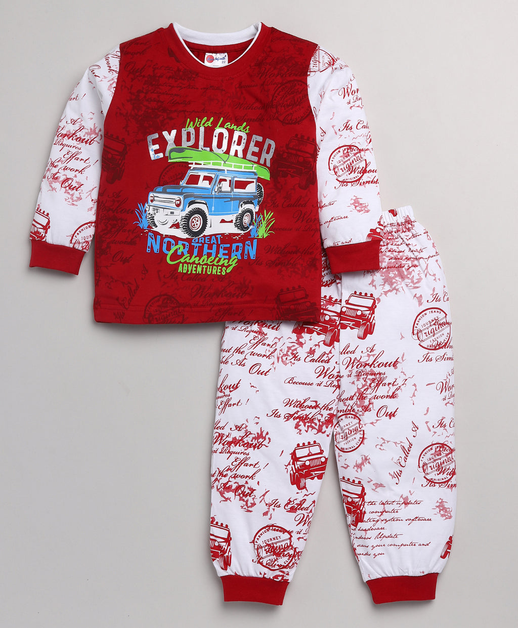 Mars Infiniti Boys & Girls Casual T-shirt Pant (Maroon)