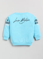 Mars Infiniti Full Sleeves Roundneck Winter Sweatshirt, Aqua Blue