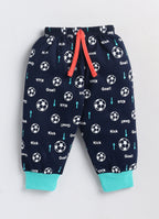 Mars Infiniti Boys Casual T-shirt Track Pants (Orange, Sea Green)