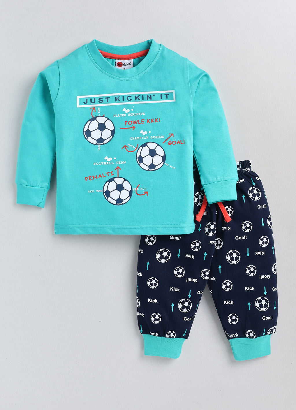 Mars Infiniti Boys Casual T-shirt Track Pants (Sea Green)