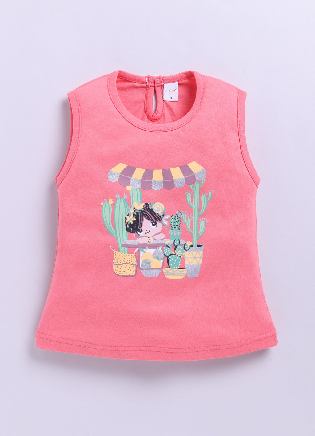 Mars Infiniti Baby Girls Casual Top Capri (Deep Pink, white)