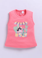 Mars Infiniti Baby Girls Casual Top Capri (Deep Pink, white)