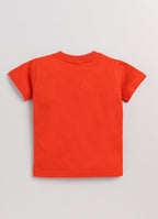 Mars Infiniti Blue Color Stylish Half T Shirt - Mustard