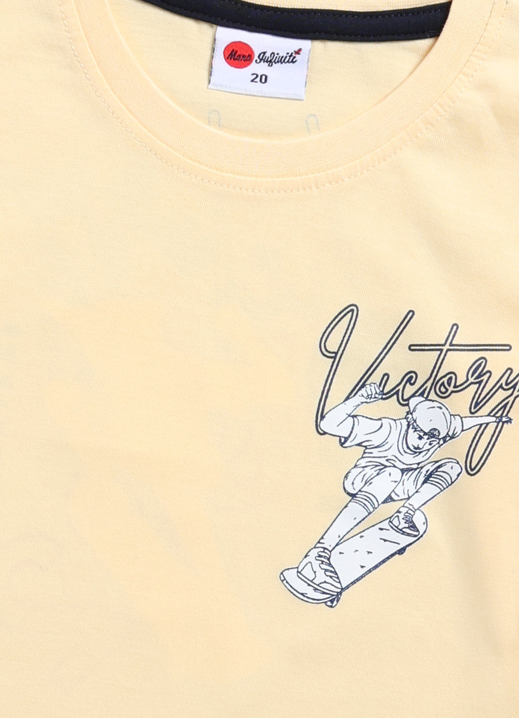 Mars Infiniti Boys Printed Pure Cotton Regular T Shirt (Yellow, Pack of 1)
