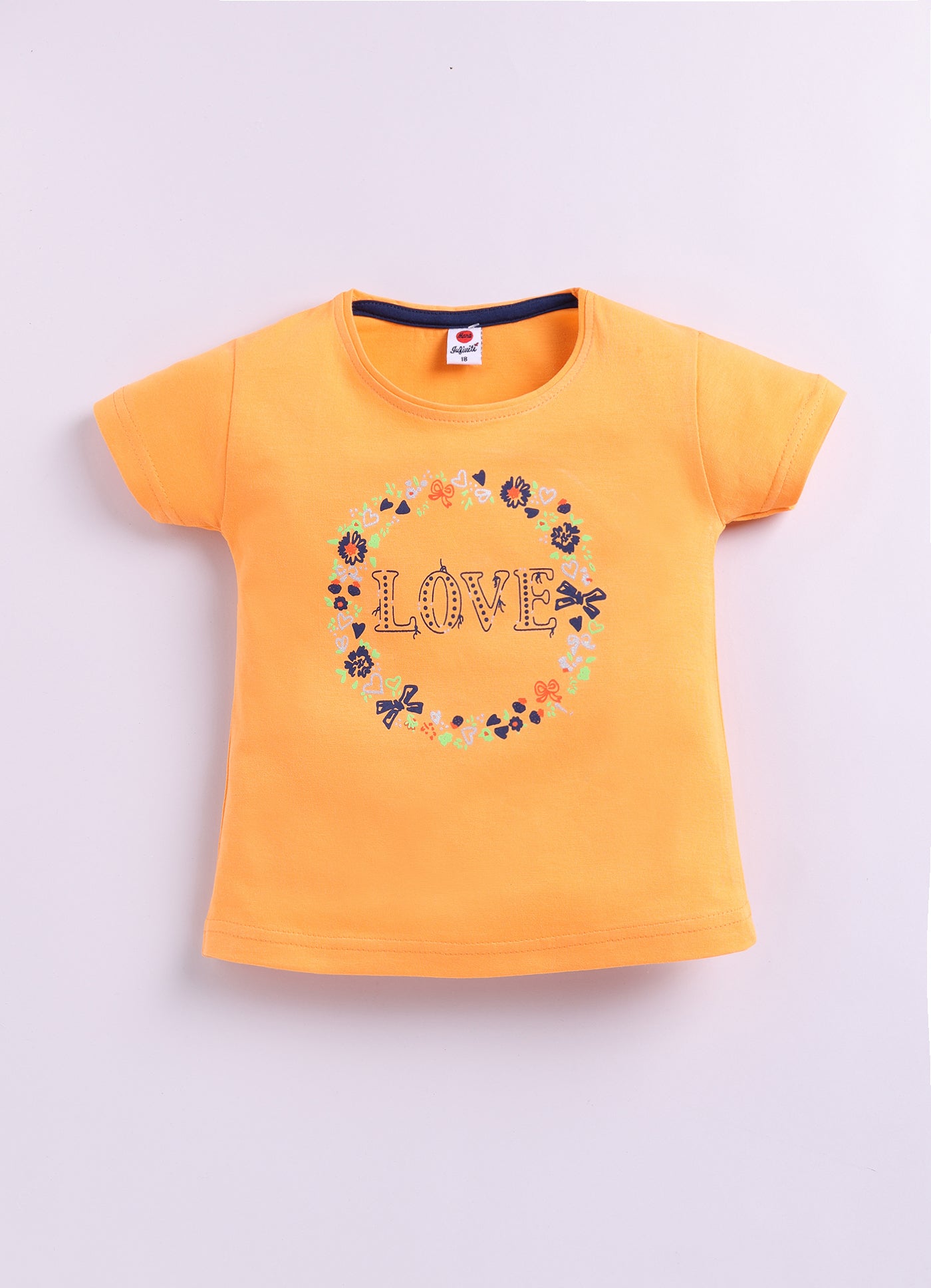 Mars Infiniti Baby Girls Casual Top Shorts (orange, deep blue)