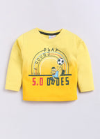 Mars Infiniti Boys Casual T-shirt Track Pants (Yellow)