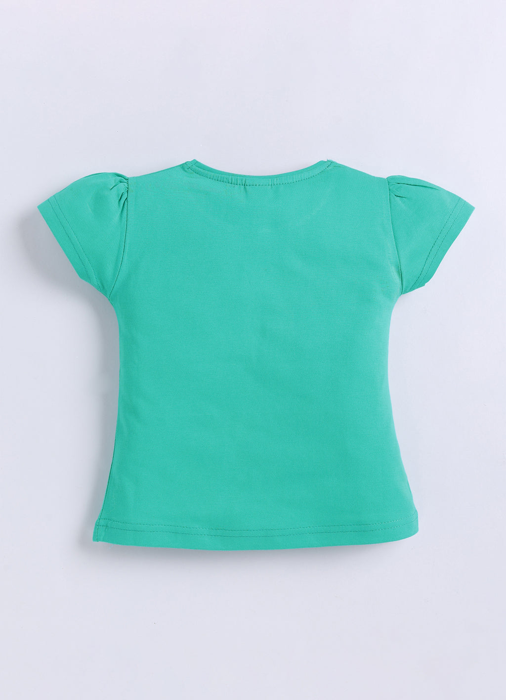 Mars Infiniti Girls Graphic Print Pure Cotton Regular T Shirt (Light Green, Pack of 1)