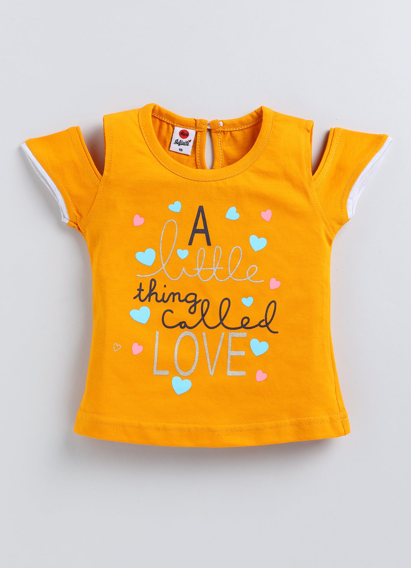 Mars Infiniti Baby Girls Casual Top Shorts (Mustard, Melange)