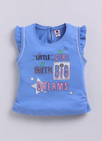 Mars Infiniti Baby Girls Casual Top Shorts (Blue, White)