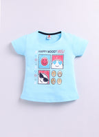 Mars Infiniti Baby Girls Casual Top Shorts (sky blue, navy blue)