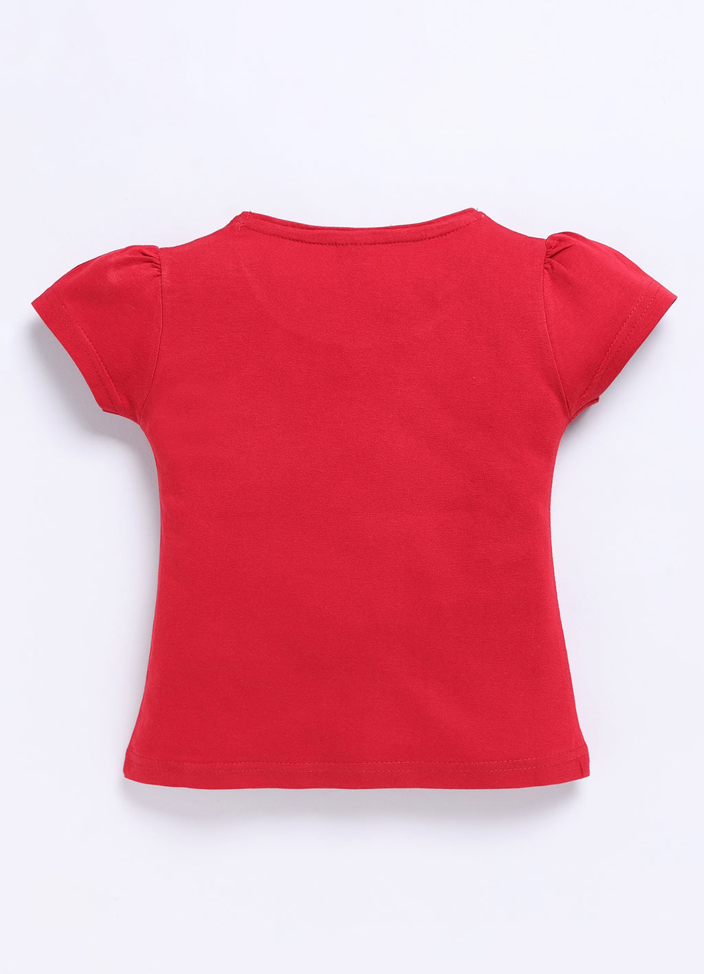 Mars Infiniti Girls Graphic Print Pure Cotton Regular T Shirt (Red, Pack of 1)