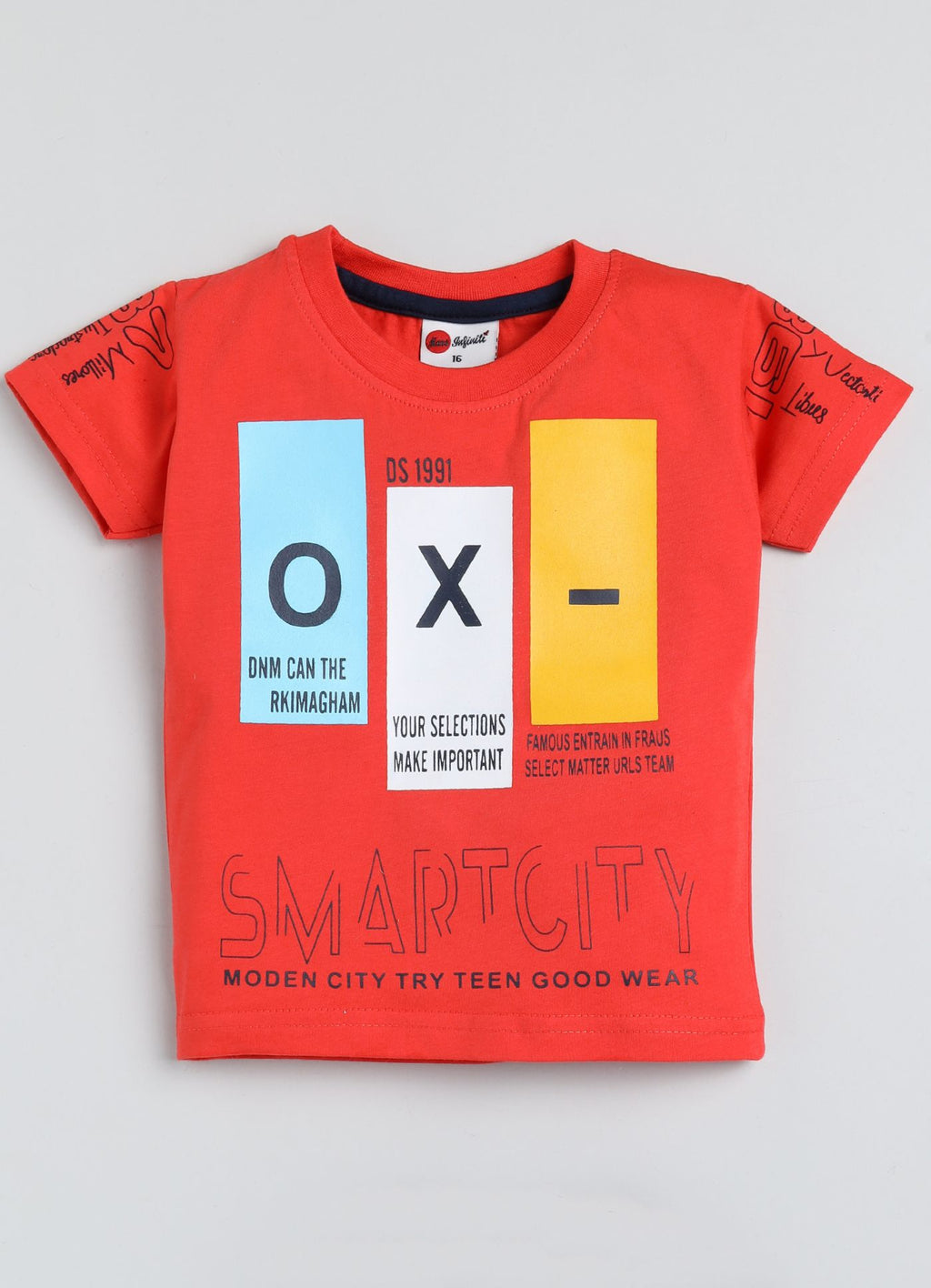 Mars Infiniti Boys Pure Cotton Half Sleeve T-shirt & Shorts Set