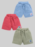 Mars Infiniti Short For Boys Casual Printed Pure Cotton (Multicolor, Pack of 3)