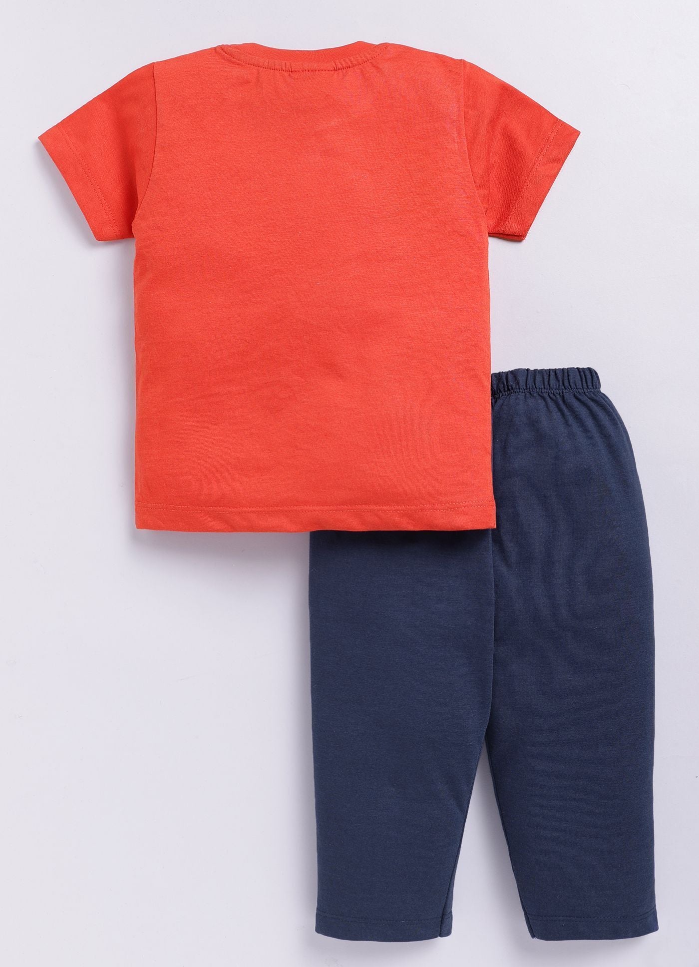 Mars Infiniti Boys Casual T-shirt Pant (Rust Red, Navy Blue)