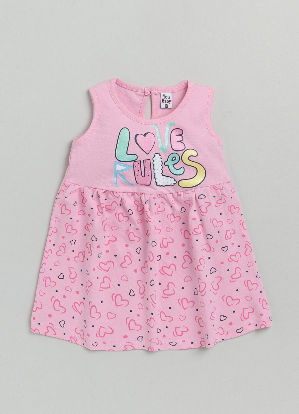 Mars Infiniti Baby Girls Midi/Knee Length Casual Dress (Multicolor, Sleeveless)