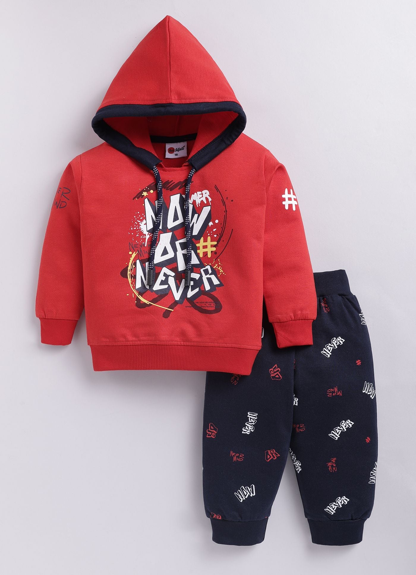 Mars Infiniti Boys & Girls Casual Sweatshirt Track Pants (Cherry Red, Navy Blue)