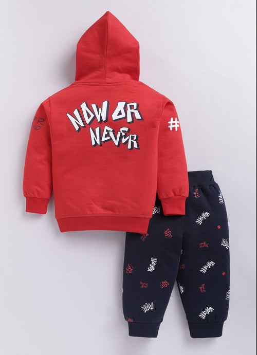 Mars Infiniti Boys & Girls Casual Sweatshirt Track Pants (Cherry Red, Navy Blue)