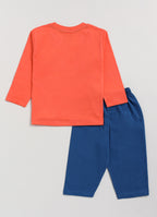 Mars Infiniti Boys Casual T-shirt Track Pants (Orange)