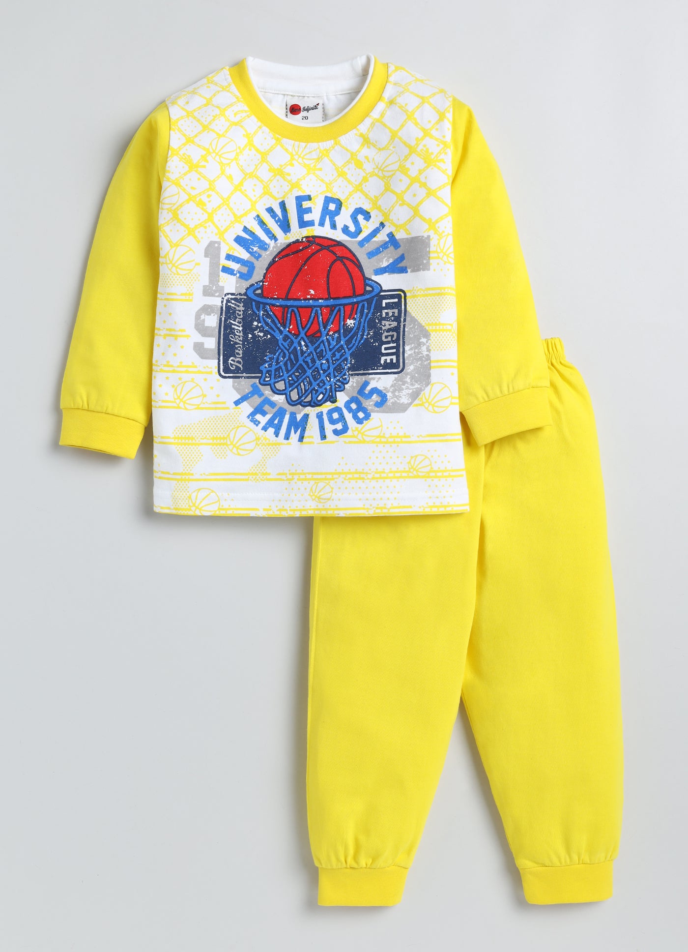 Mars Infiniti Boys & Girls Casual T-shirt Pant (Yellow)