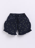 Mars Infiniti Baby Girls Casual Top Shorts (Olive green, Navy)
