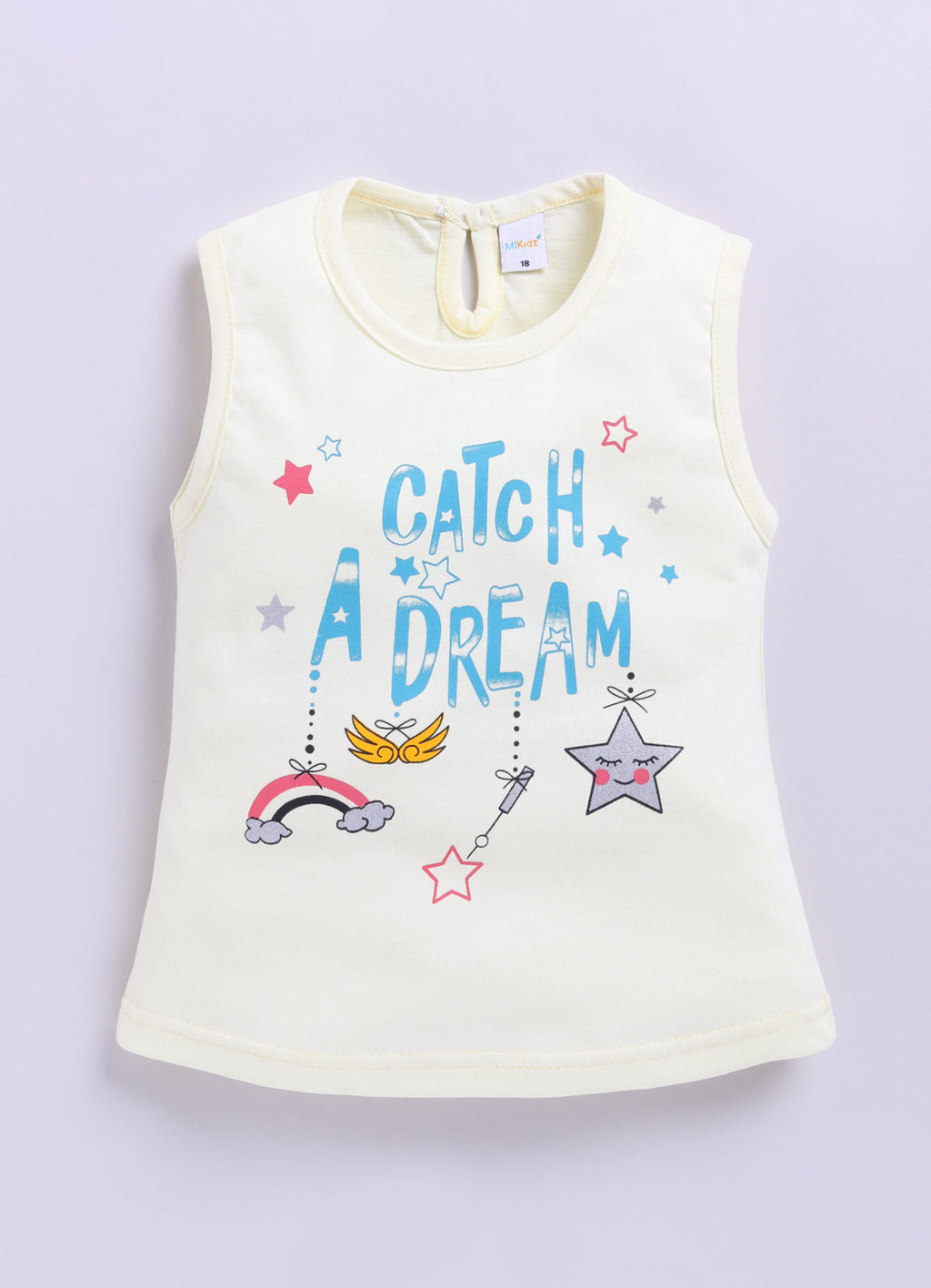 Mars Infiniti Baby Girls Casual Top Capri (light yellow, sky blue)