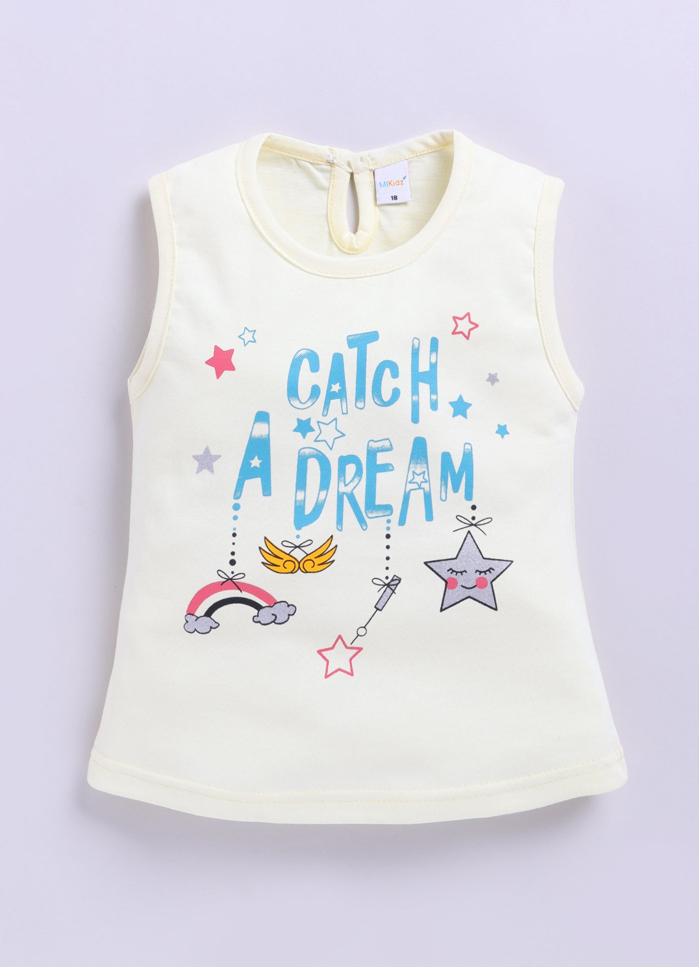 Mars Infiniti Baby Girls Casual Top Capri (light yellow, sky blue)