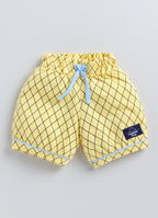 Mars Infiniti Baby Girls Casual Top Shorts (Sky Blue, Yellow)