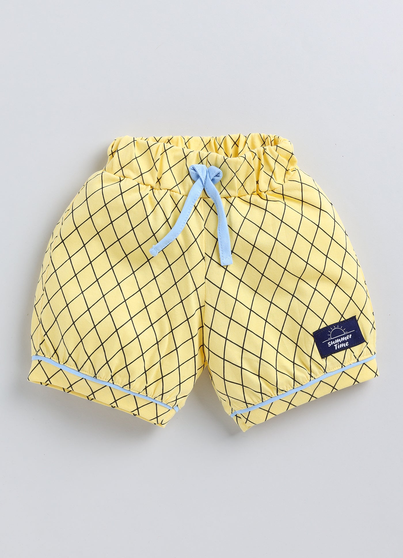 Mars Infiniti Baby Girls Casual Top Shorts (Sky Blue, Yellow)